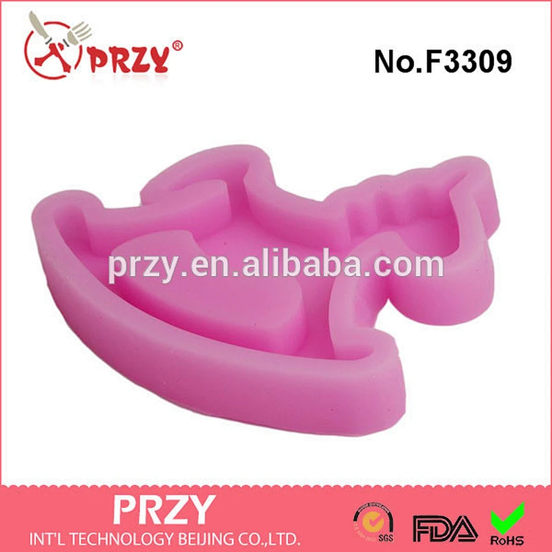 F3309 Carousel Silicone Mold Cake Fondant Candle Molds Sugar Craft Cake Decorating Tools
