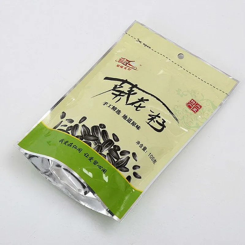 Accept customized color printing PE bags for sunflower seed packaging