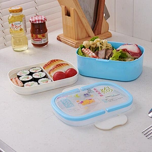双层餐盒塑料便当与隔间微波密封食品容器