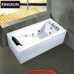 One Person Acrylique Rectangulaire Whirlpool Massage Baignoire Bathtub