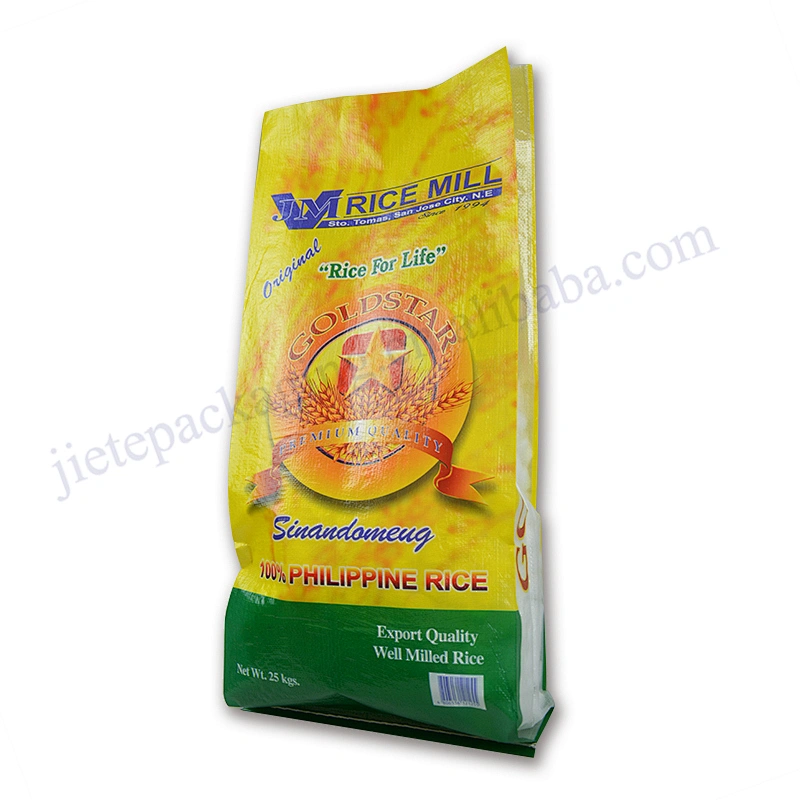 100% new material plastic laminated 25kg pp woven rice bag export
