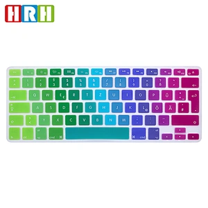 Stylish Design Custom Silicone Keyboard German Covers laptop skin for Macbook Air A1466 European Version