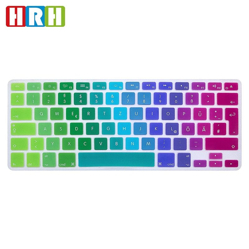 Stylish Design Custom Silicone Keyboard German Covers laptop skin for Macbook Air A1466 European Version