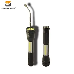 2018 hot sale new design 3W COB strong  Magnetic base black worklight aluminium flashlight torch