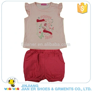 Sweet style popular summer 2 pieces short pant baby girls clothing boutique outfits