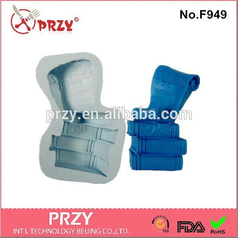 book shape silicone mold fondant demor