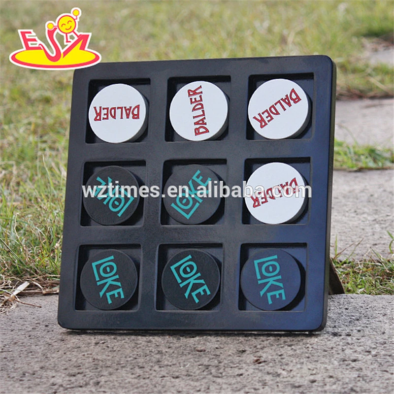 2018 wholesale kids toy wooden tic tac toe new design children toy noughts and crosses game wooden tic tac toe W01B036