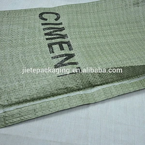 Cyan, green color pp woven valve bag with relief printing for cement