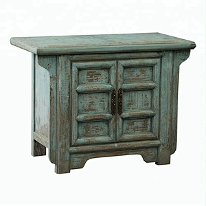 chinese antique distressed wooden beside cabinet furniture