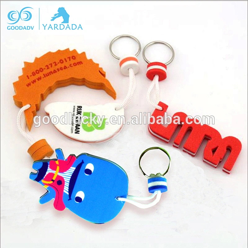 2018 new product wholesale blank metal eva floating keychains