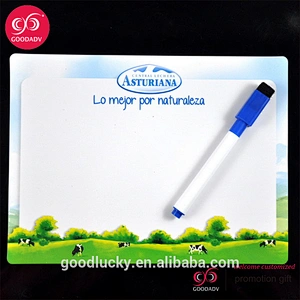 Fridge magnet erase board for writing