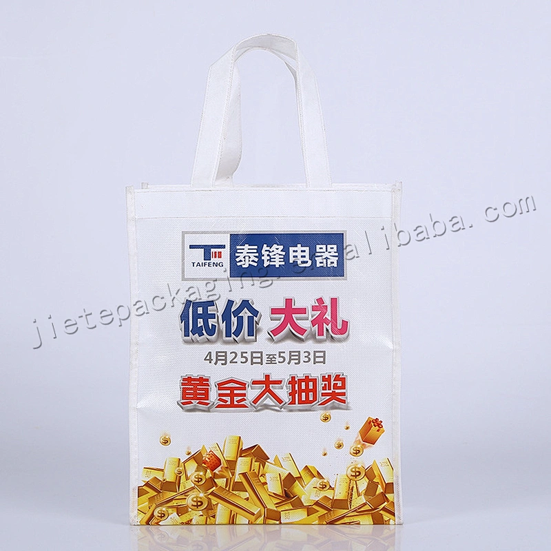 High quality customized stand up white pp non woven shopping bag
