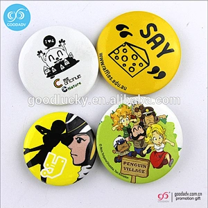 Custom advertisement tin badge button pin cheap price manufacture metal badges