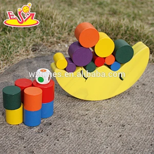 2018 wholesale cheap wooden balance toys for toddlers, educational wooden balance toys for toddlers W11F064