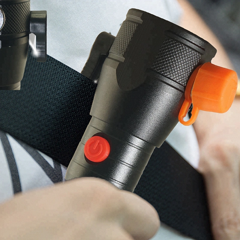 Hot Seller  Outdoor Working Light with Emergency Hammer and belt cutter Aluminium Flashlight COB Light