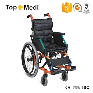 Rehabilitation aluminum chair folding manual pediatric children wheelchair