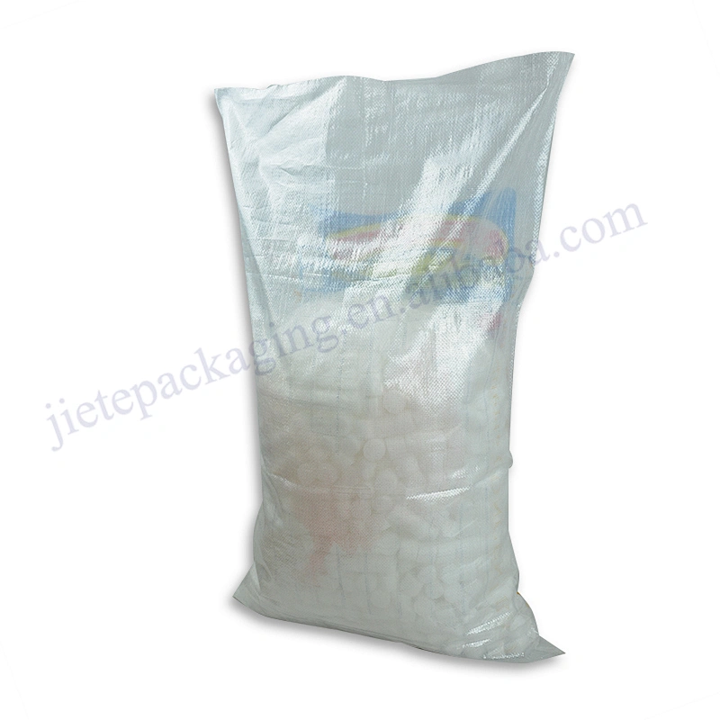 Factory supply white plastic pouch pp woven fish/chicken feed bag 40kg