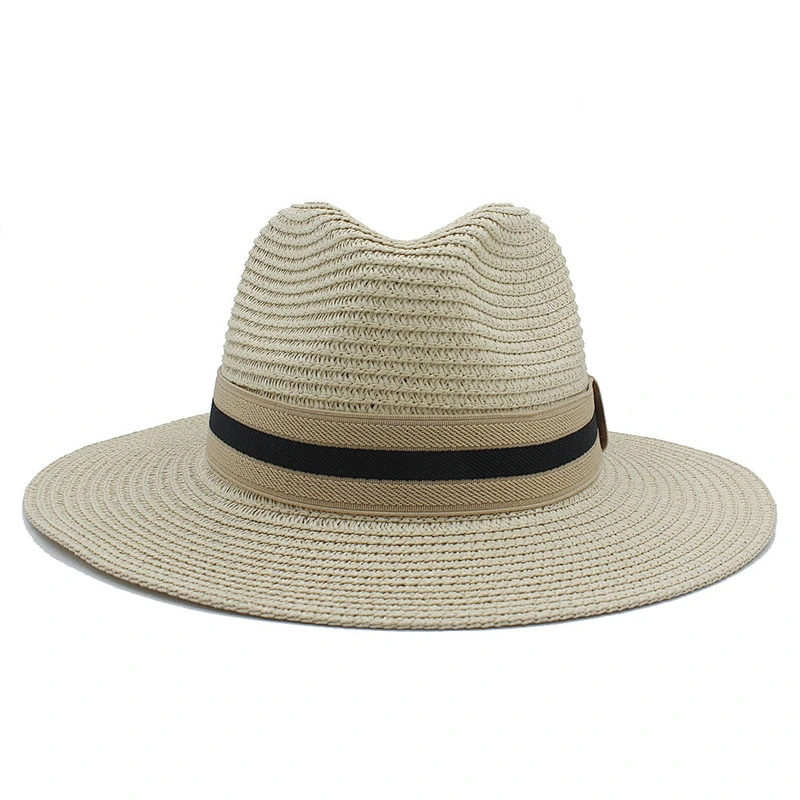Fashion Men Women Paper Straw Panama Hat Woven Paper Straw Hat In Hollow