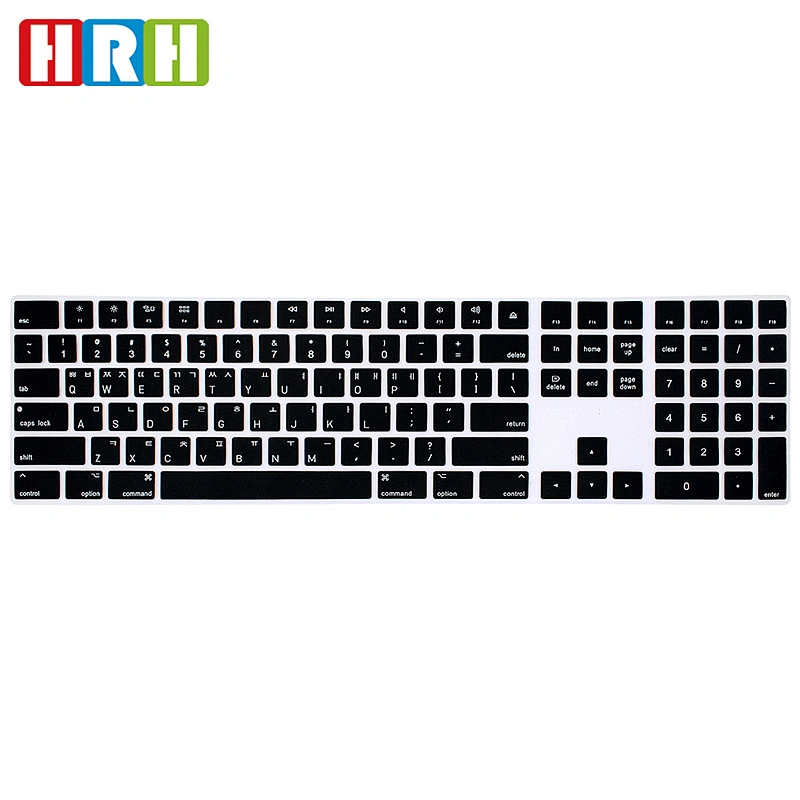 Silicone Korean Language Keyboard Skins laptop keyboard cover for Magic Keyboard with Numeric Keypad A1843 MQ052LL
