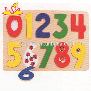 Venta al por mayor número de madera del rompecabezas del bebé niños educativos número de madera rompecabezas niños baratos número de madera rompecabezas W14B054