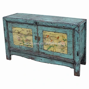 Chinese used wood asian furniture Hand-painted wholesale antique old furniture