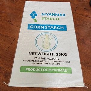 25kg white pp woven bag for Corn, flour,bean packaging