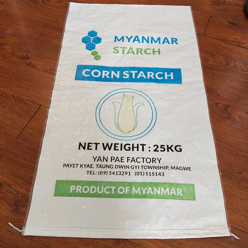 25kg white pp woven bag for Corn, flour,bean packaging