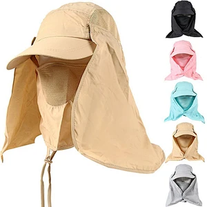 Ear And Neck Flap Cover Bucket Hat Outdoor Sun Protection Fishing Cap