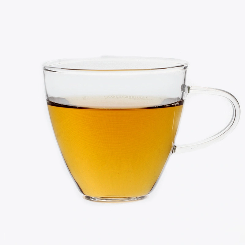 2018 Eco-Friendly double wall glass tea mug with handle