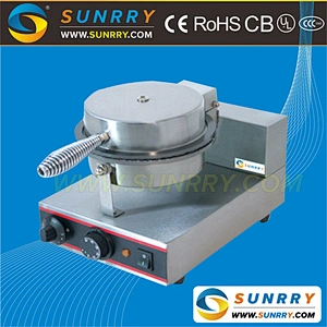 Single head stainless steel ice cream bubble waffle cone maker machine