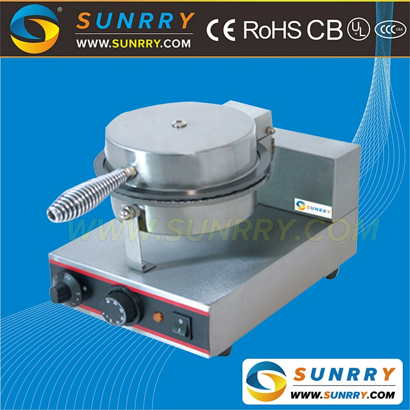 Single head stainless steel ice cream bubble waffle cone maker machine
