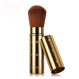 Wholesale high quality cosmetic makeup brush professional private label retractable blush powder make up brush