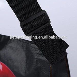 pp woven single shoulder shopping bag with logo