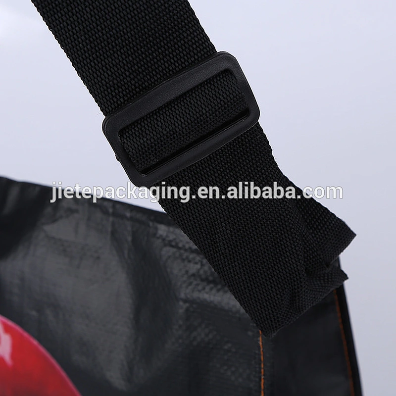 pp woven single shoulder shopping bag with logo
