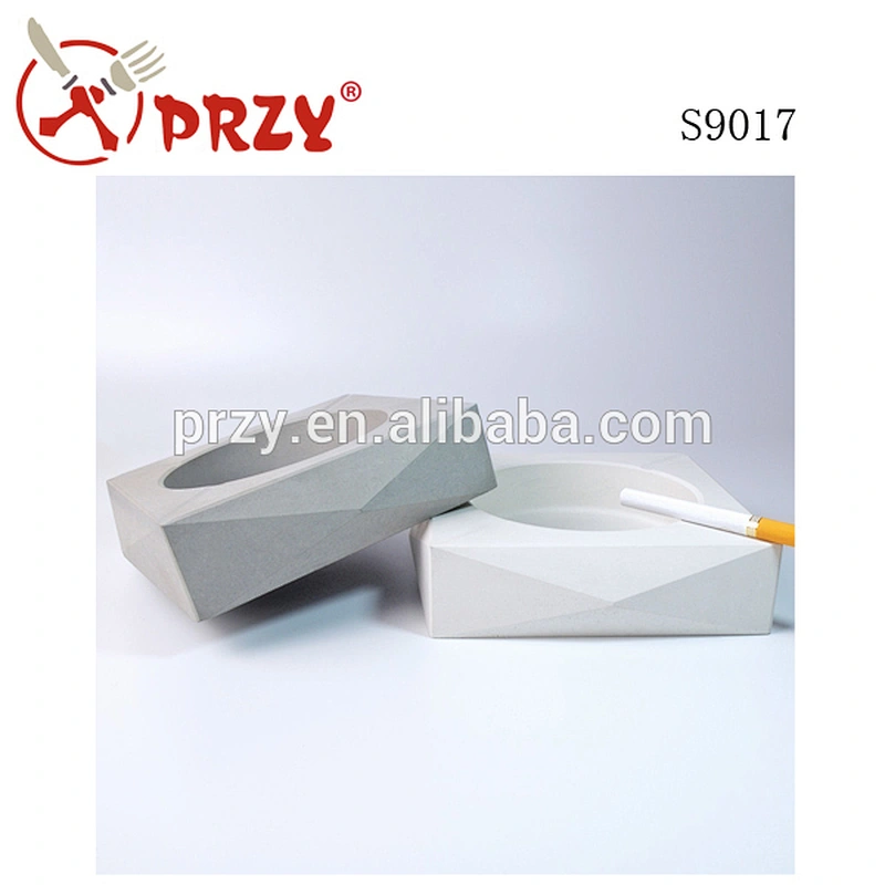 S9017 square ashtray mould cement planter disk creative clay crafts mould Silicone ashtray Mold concrete molds