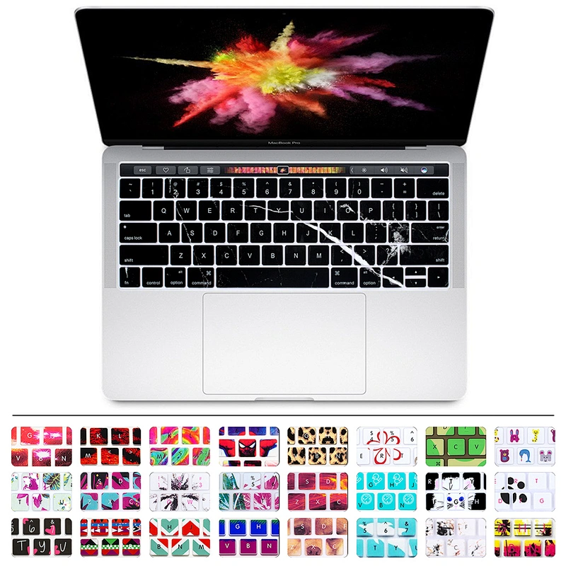 Waterproof Marble design Silicone Keyboard laptop keyboard Cover For Mac Pro Touch Bar A1706 A1707 keyboard protector
