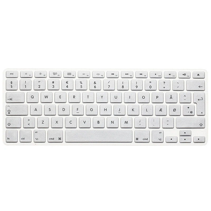 Hot sale Waterproof Custom Silicone Keyboard Skin Danish Keyboard Cover For Macbook Air 13