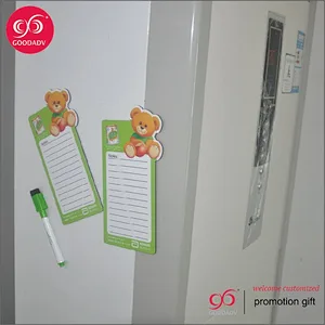 Guangzhou factory wholesale magnetic mini whiteboard for milk powder gifts with teddy bear magnetic drawing board