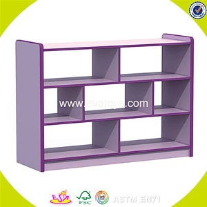 Wholesale hot sale wooden toy organizer for kids with 12 bins popular kids wooden storage box W08C034
