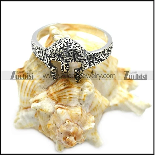 Latest Design Silver Engraved Gladiator Jewelry Tiny Hollow Spartan Mask ring for women