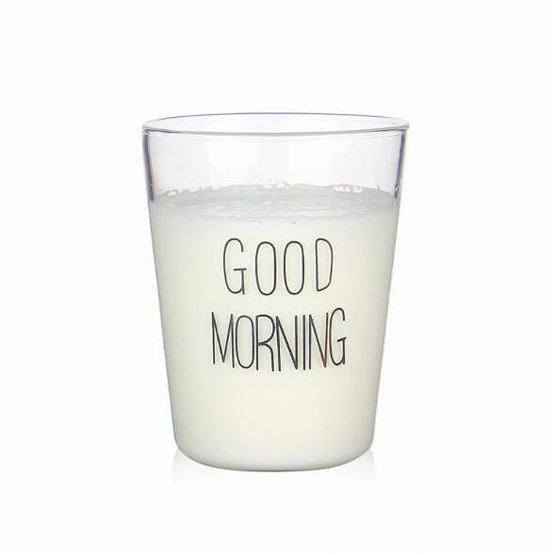 Fashionable Japanese 400ml glass breakfast milk cup juice cup frozen drink glass cups for house