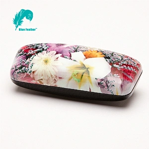 Customized Hard Glasses Case with Multicolor Floral Patterns for Ladies