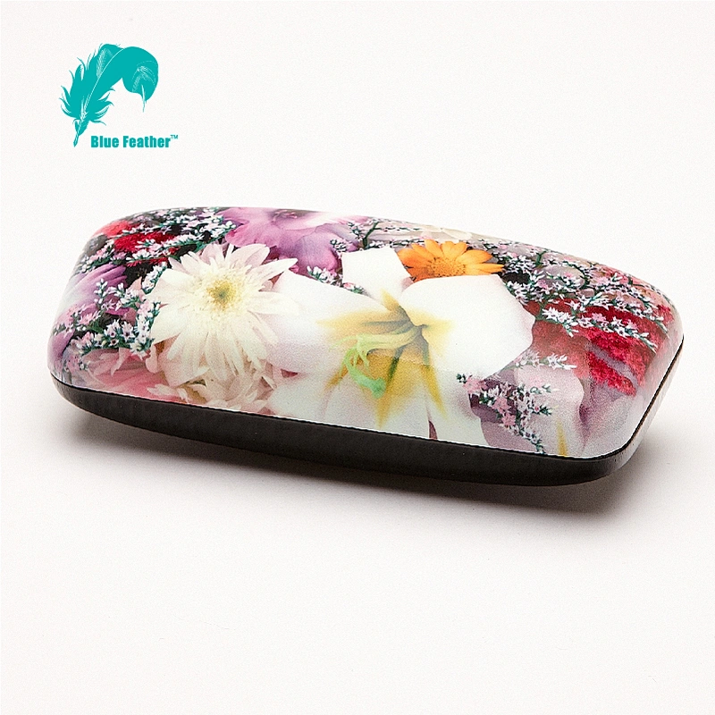 Customized Hard Glasses Case with Multicolor Floral Patterns for Ladies