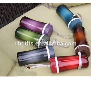 2017 gradual change double wall plastic thermoes mug for travel