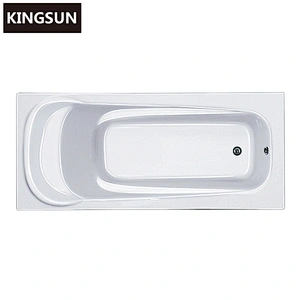 K-1106 Foshan Manufacturer White Rectangle Pure Acrylic Drop In Stall Bathroom Soaker Tub