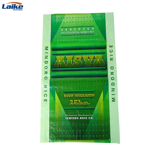 High quality printing pp polypropylene printed 50kg rice sack manufacturer