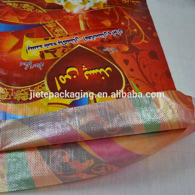 Farm products packing customized new material pp woven fabric plastic durable 25kg packing rice bag