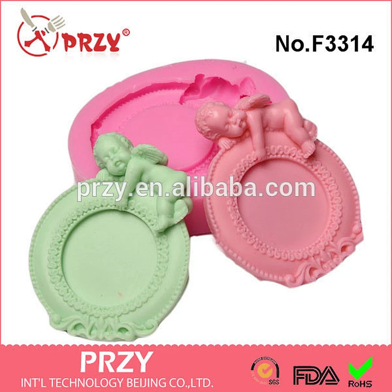 F3314 Sleep Angel Baby Silicone Mold Fondant Silicon Mold Cake Decoration Mold