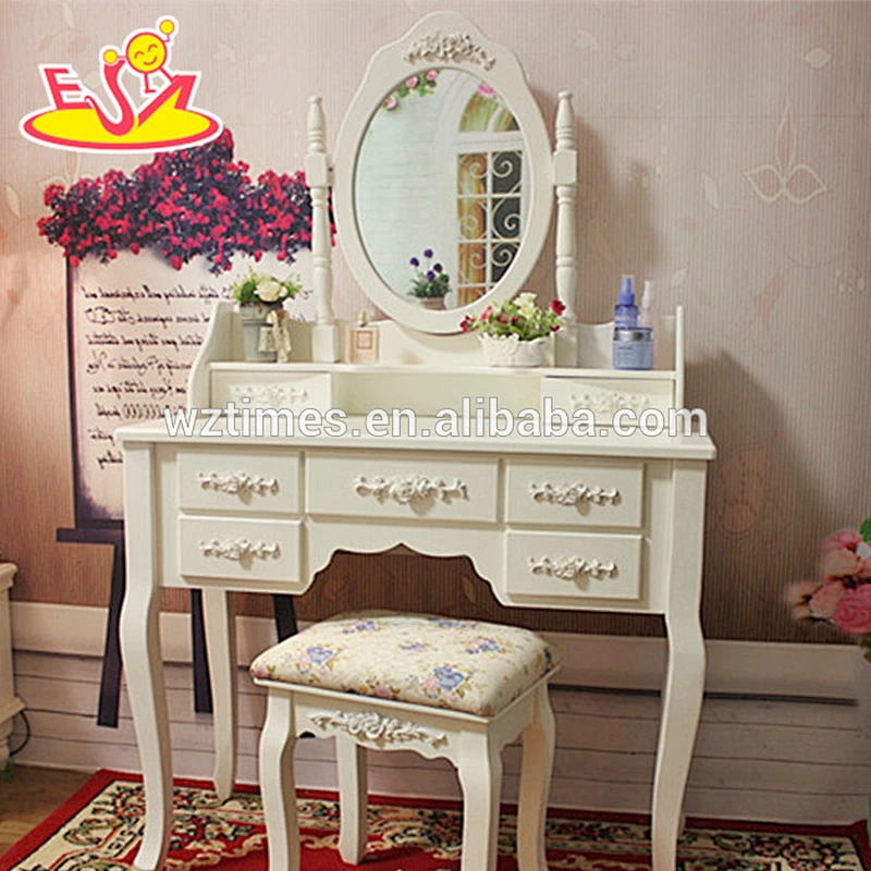 2018 New design wooden vanity table solid wooden youth vanity table best design wooden vanity table W08H057