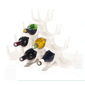 PP Single:15.5*12*10 Assemble:48.5*12*36.5 Hot sale kitchen wares multifunctional plastic assembly wine rack
